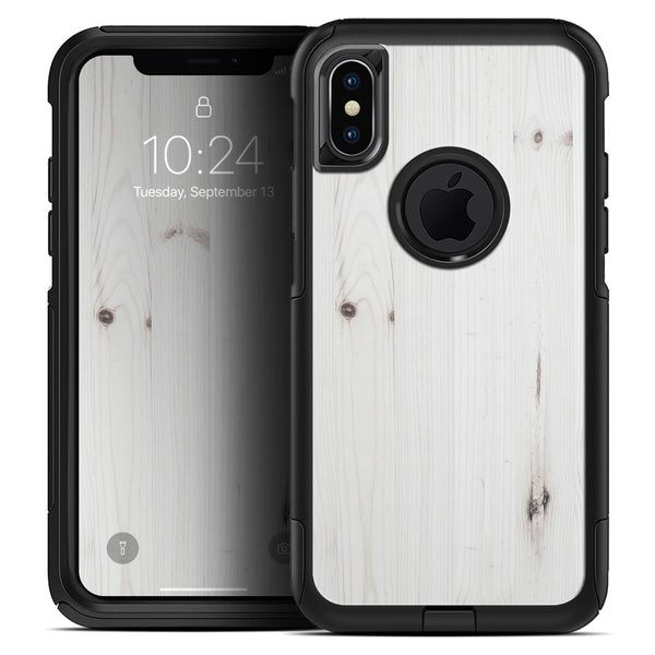White Vertical Wood Planks  - Skin Kit for the iPhone OtterBox Cases