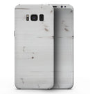 White Vertical Wood Planks  - Samsung Galaxy S8 Full-Body Skin Kit