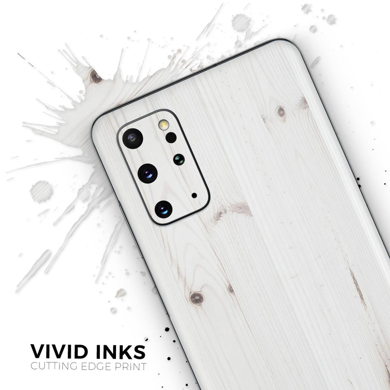 White Vertical Wood Planks  - Skin-Kit for the Samsung Galaxy S-Series S20, S20 Plus, S20 Ultra , S10 & others (All Galaxy Devices Available)