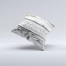 White Wide Aged Wood Planks Ink-Fuzed Decorative Throw Pillow