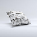 White Wide Aged Wood Planks Ink-Fuzed Decorative Throw Pillow