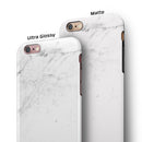 White and Black Marble Surface iPhone 6/6s or 6/6s Plus 2-Piece Hybrid INK-Fuzed Case