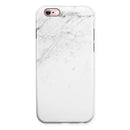 White and Black Marble Surface iPhone 6/6s or 6/6s Plus 2-Piece Hybrid INK-Fuzed Case