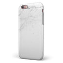 White and Black Marble Surface iPhone 6/6s or 6/6s Plus 2-Piece Hybrid INK-Fuzed Case
