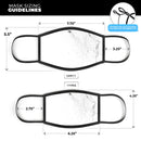 White and Black Marble Surface - Made in USA Mouth Cover Unisex Anti-Dust Cotton Blend Reusable & Washable Face Mask with Adjustable Sizing for Adult or Child