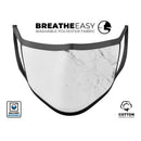 White and Black Marble Surface - Made in USA Mouth Cover Unisex Anti-Dust Cotton Blend Reusable & Washable Face Mask with Adjustable Sizing for Adult or Child