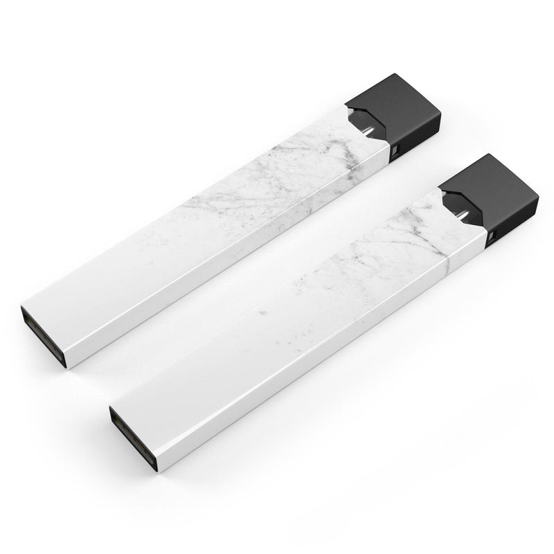 Skin Decal Kit for the Pax JUUL - White and Black Marble Surface