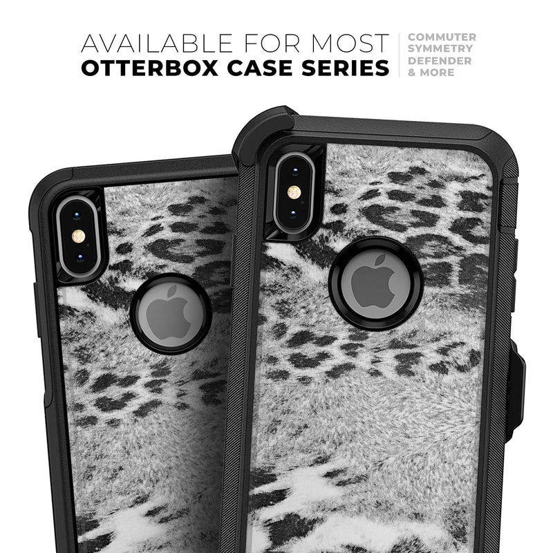 White and Black Real Leopard Print - Skin Kit for the iPhone OtterBox Cases