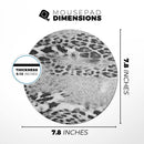 White and Black Real Leopard Print// WaterProof Rubber Foam Backed Anti-Slip Mouse Pad for Home Work Office or Gaming Computer Desk