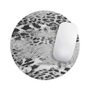 White and Black Real Leopard Print// WaterProof Rubber Foam Backed Anti-Slip Mouse Pad for Home Work Office or Gaming Computer Desk