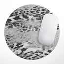 White and Black Real Leopard Print// WaterProof Rubber Foam Backed Anti-Slip Mouse Pad for Home Work Office or Gaming Computer Desk
