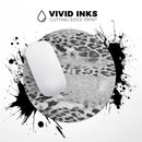 White and Black Real Leopard Print// WaterProof Rubber Foam Backed Anti-Slip Mouse Pad for Home Work Office or Gaming Computer Desk