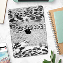White and Black Real Leopard Print - Full Body Skin Decal for the Apple iPad Pro 12.9", 11", 10.5", 9.7", Air or Mini (All Models Available)