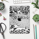 White and Black Real Leopard Print - Full Body Skin Decal for the Apple iPad Pro 12.9", 11", 10.5", 9.7", Air or Mini (All Models Available)