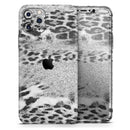 White and Black Real Leopard Print - Protective Skin Wrap & Decal – Compatible with iPhone SE to iPhone 17 Pro Max (All Models)