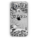 White and Black Real Leopard Print - Protective Skin Wrap & Decal – Compatible with iPhone SE to iPhone 17 Pro Max (All Models)