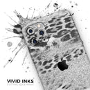 White and Black Real Leopard Print - Protective Skin Wrap & Decal – Compatible with iPhone SE to iPhone 17 Pro Max (All Models)