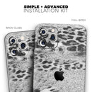 White and Black Real Leopard Print - Protective Skin Wrap & Decal – Compatible with iPhone SE to iPhone 17 Pro Max (All Models)