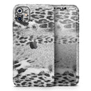 White and Black Real Leopard Print - Protective Skin Wrap & Decal – Compatible with iPhone SE to iPhone 17 Pro Max (All Models)