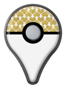 White and Gold Foil Hearts v11 Pokémon GO Plus Vinyl Protective Decal Skin Kit