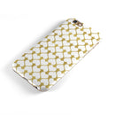 White and Gold Foil Hearts v13 iPhone 6/6s or 6/6s Plus 2-Piece Hybrid INK-Fuzed Case