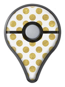 White and Gold Foil Polka v10 Pokémon GO Plus Vinyl Protective Decal Skin Kit