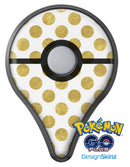 White and Gold Foil Polka v10 Pokémon GO Plus Vinyl Protective Decal Skin Kit