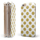 White and Gold Foil Polka v10 iPhone 6/6s or 6/6s Plus 2-Piece Hybrid INK-Fuzed Case
