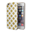 White and Gold Foil Polka v10 iPhone 6/6s or 6/6s Plus 2-Piece Hybrid INK-Fuzed Case