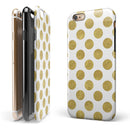 White and Gold Foil Polka v10 iPhone 6/6s or 6/6s Plus 2-Piece Hybrid INK-Fuzed Case