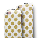 White and Gold Foil Polka v10 iPhone 6/6s or 6/6s Plus 2-Piece Hybrid INK-Fuzed Case