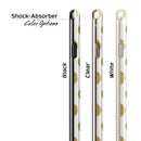 White and Gold Foil Polka v10 iPhone 6/6s or 6/6s Plus 2-Piece Hybrid INK-Fuzed Case
