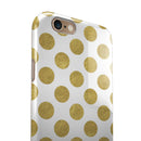 White and Gold Foil Polka v10 iPhone 6/6s or 6/6s Plus 2-Piece Hybrid INK-Fuzed Case