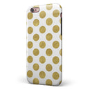 White and Gold Foil Polka v10 iPhone 6/6s or 6/6s Plus 2-Piece Hybrid INK-Fuzed Case