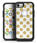White and Gold Foil Polka v10 - iPhone 7 or 7 Plus Commuter Case Skin Kit