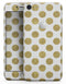 White and Gold Foil Polka v10 - Skin-kit for the iPhone 8 or 8 Plus