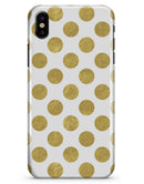 White and Gold Foil Polka v10 - iPhone X Clipit Case