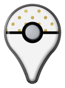 White and Gold Foil Polka v12 Pokémon GO Plus Vinyl Protective Decal Skin Kit