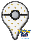 White and Gold Foil Polka v12 Pokémon GO Plus Vinyl Protective Decal Skin Kit