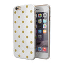 White and Gold Foil Polka v12 iPhone 6/6s or 6/6s Plus 2-Piece Hybrid INK-Fuzed Case