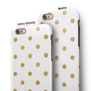 White and Gold Foil Polka v12 iPhone 6/6s or 6/6s Plus 2-Piece Hybrid INK-Fuzed Case