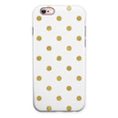 White and Gold Foil Polka v12 iPhone 6/6s or 6/6s Plus 2-Piece Hybrid INK-Fuzed Case