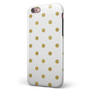 White and Gold Foil Polka v12 iPhone 6/6s or 6/6s Plus 2-Piece Hybrid INK-Fuzed Case