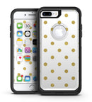 White and Gold Foil Polka v12 - iPhone 7 or 7 Plus Commuter Case Skin Kit