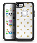 White and Gold Foil Polka v12 - iPhone 7 or 7 Plus Commuter Case Skin Kit