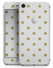 White and Gold Foil Polka v12 - Skin-kit for the iPhone 8 or 8 Plus