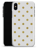 White and Gold Foil Polka v12 - iPhone X Clipit Case