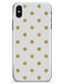 White and Gold Foil Polka v12 - iPhone X Clipit Case