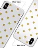 White and Gold Foil Polka v12 - iPhone X Clipit Case