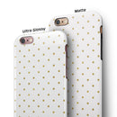 White and Gold Foil Polka v14 iPhone 6/6s or 6/6s Plus 2-Piece Hybrid INK-Fuzed Case